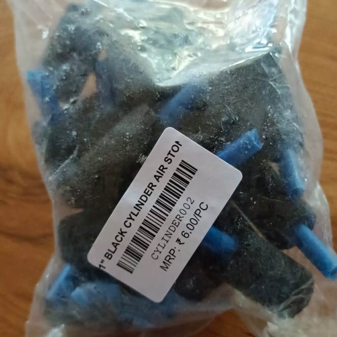 Air stone 1 inch black cylinder - 2