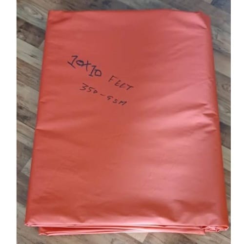 10 x 10 feet 350 GSM PVC Coated Nylon Red color Sheet for Fish Pond - 3