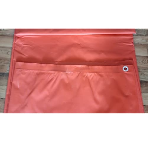 10 x 10 feet 350 GSM PVC Coated Nylon Red color Sheet for Fish Pond - 4