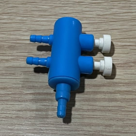 2-Way Air Line Plastic Splitter with Control Valves – Aquarium Aeration Distributor