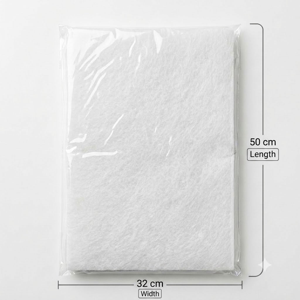 2-in-1 Premium White Aquarium Filter Sponge Sheet (50 x 32 cm)