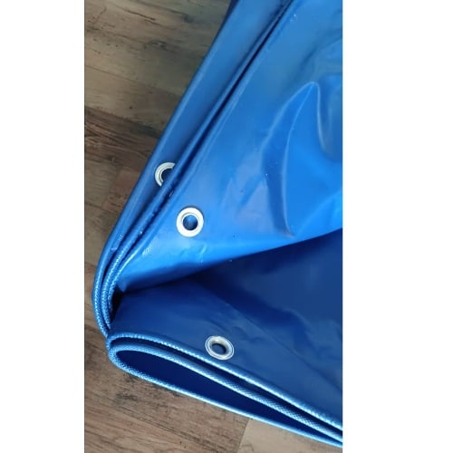 4 Diameter 550 GSM PVC Coated Blue Nylon Sheet for Biofloc Fish Farming - 3