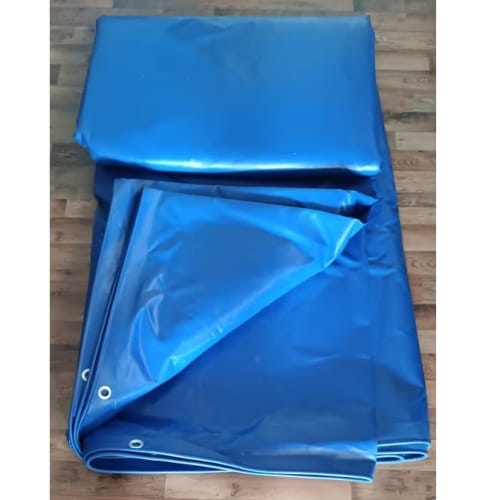 4 Diameter 550 GSM PVC Coated Blue Nylon Sheet for Biofloc Fish Farming - 4