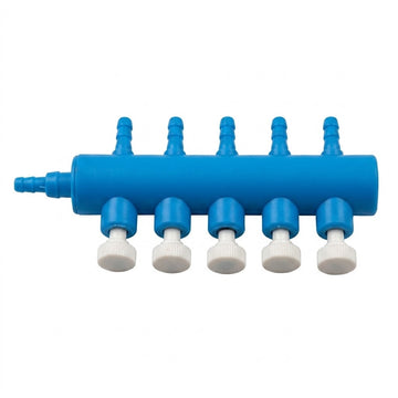 5-Way Air Line Plastic Splitter with Control Valves – Aquarium Aeration Distributor