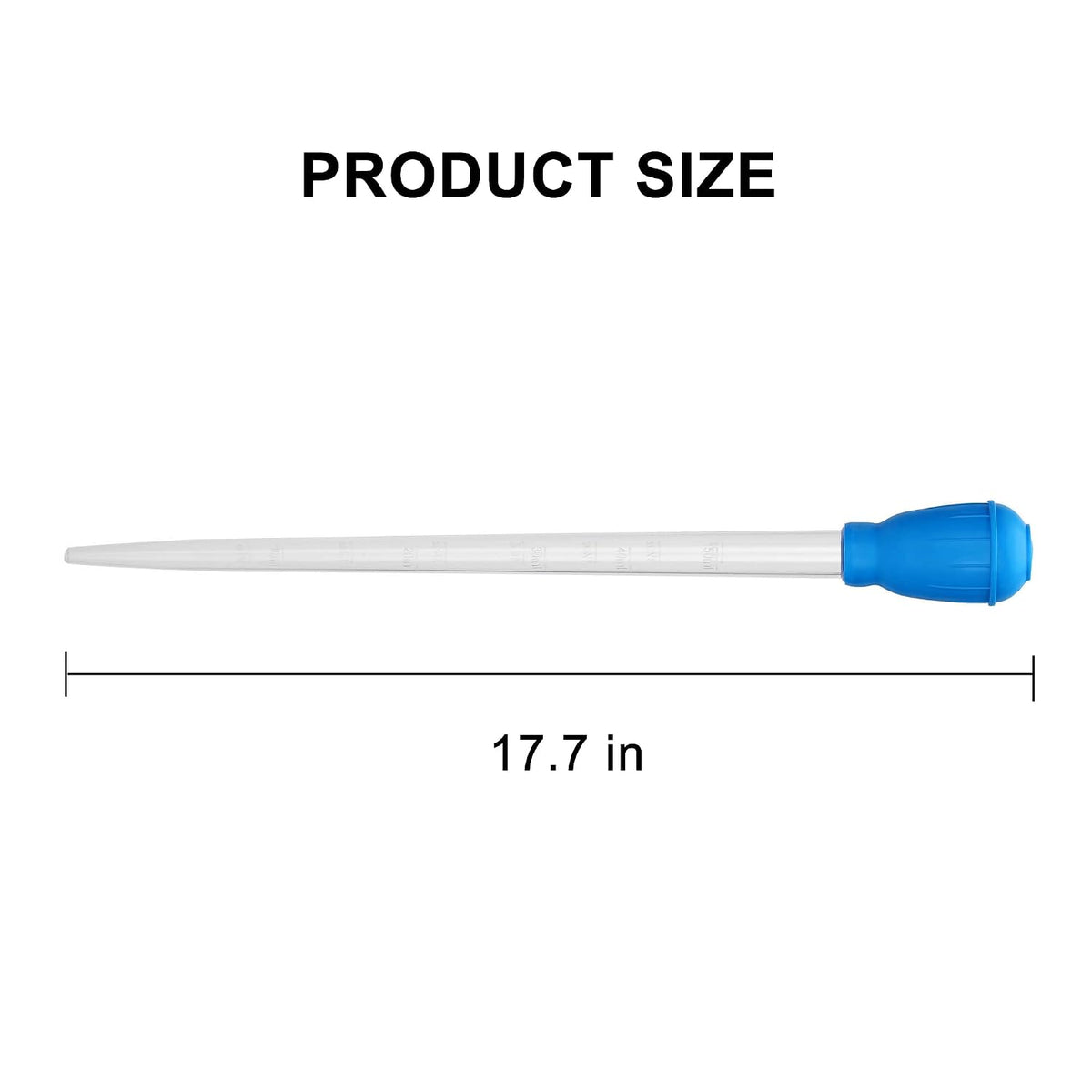 50ML Aquarium Pipette Dropper - Coral Feeder & Gravel Cleaner (17.7 Inch)