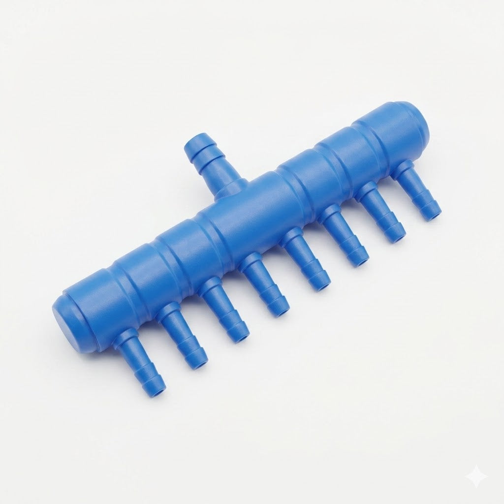 8-Way Air Line Plastic Splitter – Aquarium Aeration Distributor