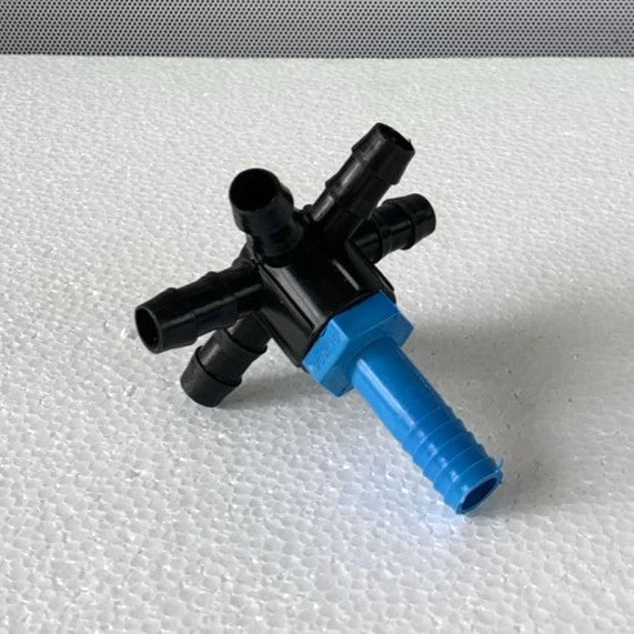 AirOxi 6 way connector 16 mm with inlet nipple - 3