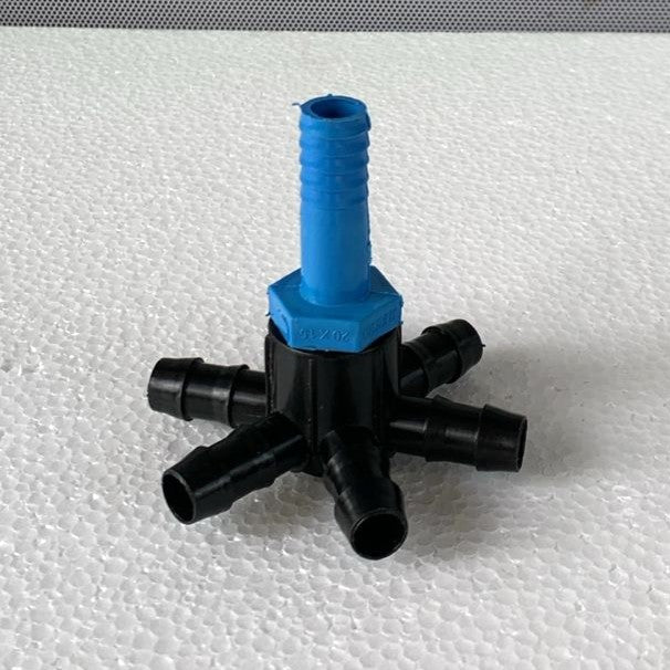 AirOxi 6 way connector 16 mm with inlet nipple - 2