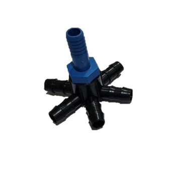 AirOxi 6 way connector 16 mm with inlet nipple