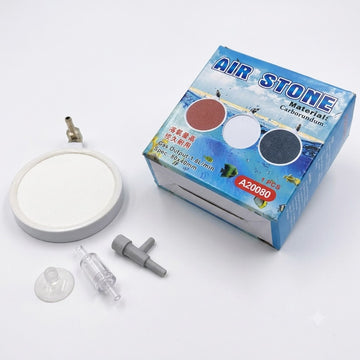 A20080 Round Carborundum Air Stone Disk (8cm) – High Oxygen Diffuser