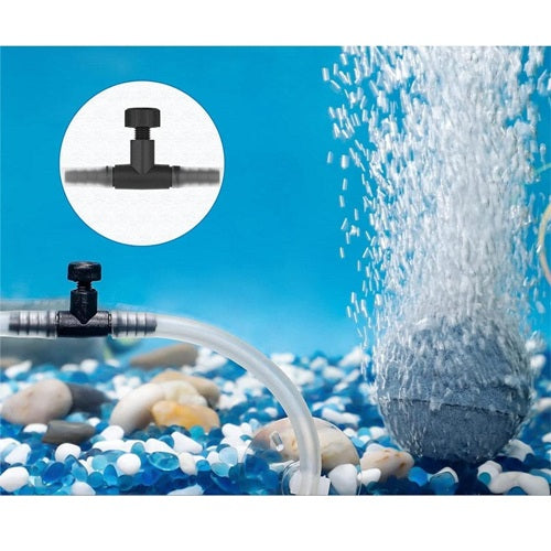 Aquarium Air Control Valve Black Color for 4 mm T Shape - 5