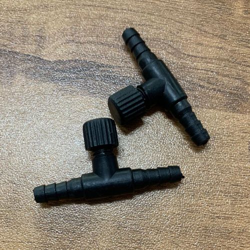 Aquarium Air Control Valve Black Color for 4 mm T Shape - 4