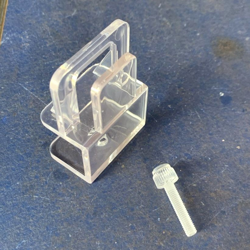 Adjustable ABS Aquarium Glass Holder Clip (Model S) - Secures up to 16mm Glass - 6