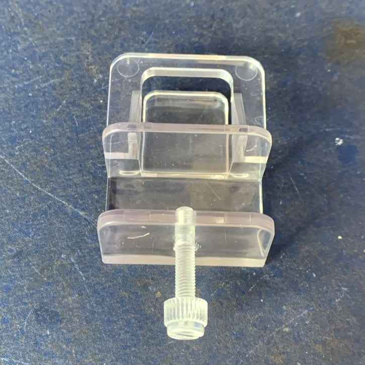 Adjustable ABS Aquarium Glass Holder Clip (Model S) - Secures up to 16mm Glass