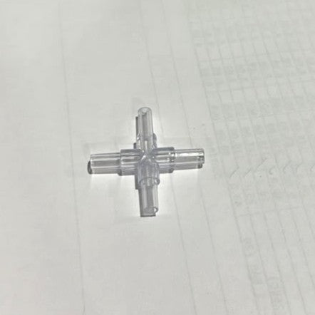 4-Way Plus Aquarium Air Tube Acrylic Connector (4mm)