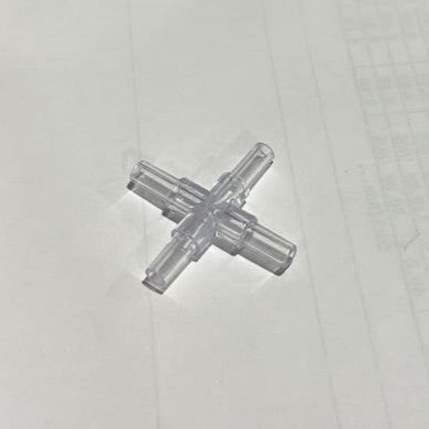 4-Way Plus Aquarium Air Tube Acrylic Connector (4mm)