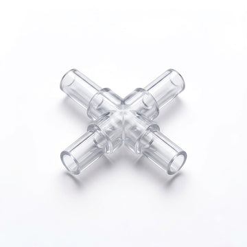 4-Way Plus Aquarium Air Tube Acrylic Connector (4mm)