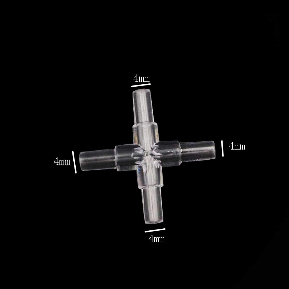4-Way Plus Aquarium Air Tube Acrylic Connector (4mm)