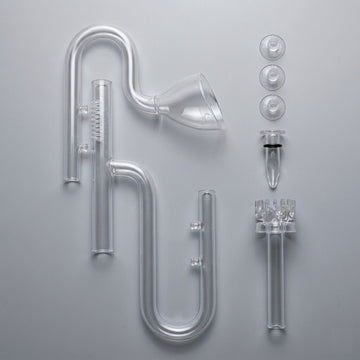 Huan Yu Aquarium Glass Lily Pipe Set with Surface Skimmer (Inlet & Outlet)