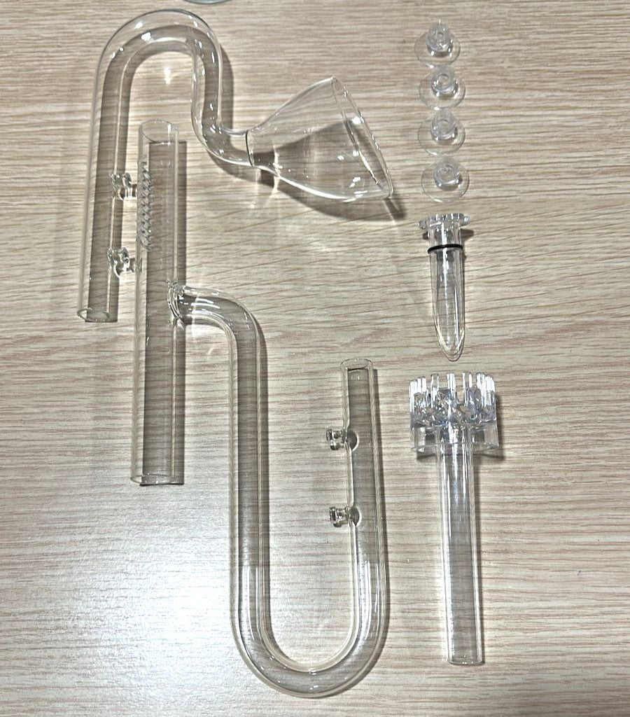 Huan Yu Aquarium Glass Lily Pipe Set with Surface Skimmer (Inlet & Outlet)