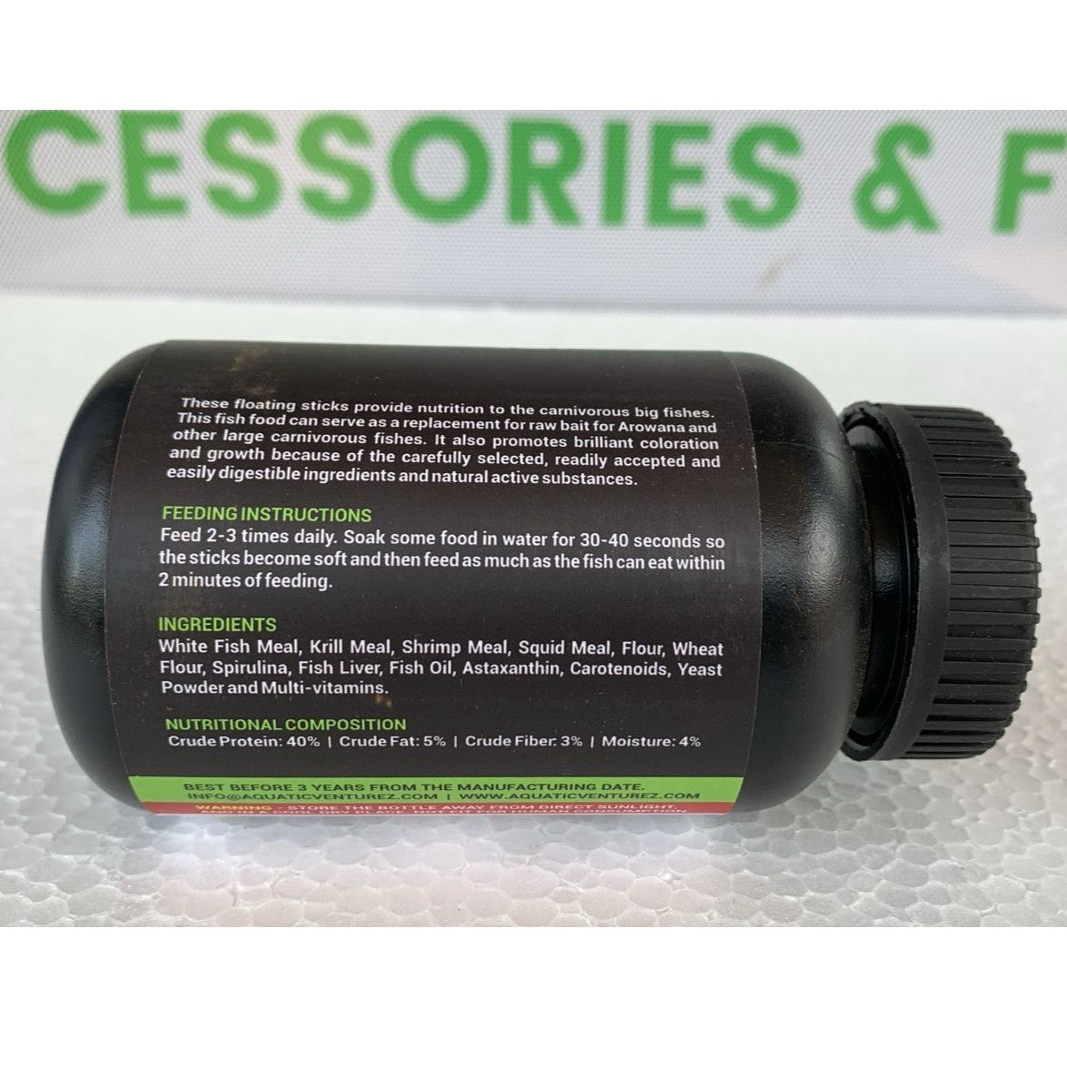 Aquatic Venturez  Arowana Sticks - 100 gram bottle - 3
