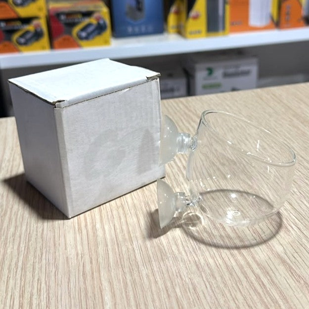 Aquatic Plant Holder Pot - Clear Glass with Suction Cups