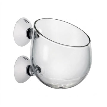 Aquatic Plant Holder Pot - Clear Glass with Suction Cups