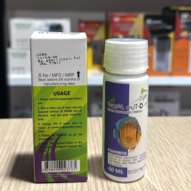 Aquatic Remedies Worm Out-D Discus Deworming Formula (60 ml)