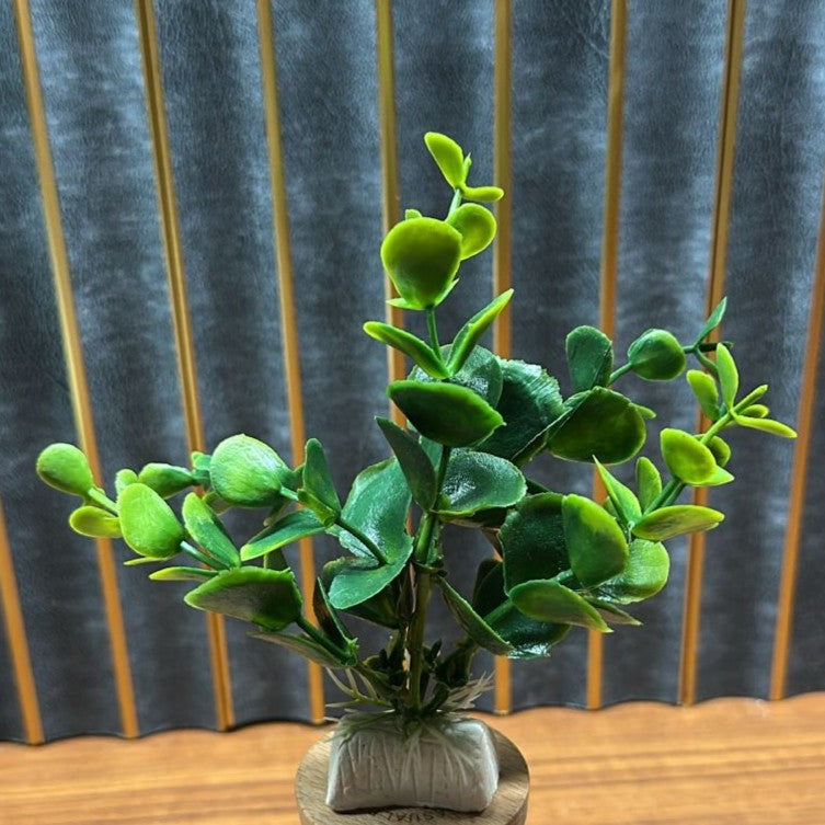 Vibrant Green Artificial Plastic Plant (4 Inch) Aquarium Decor – Model - AS01 - 3
