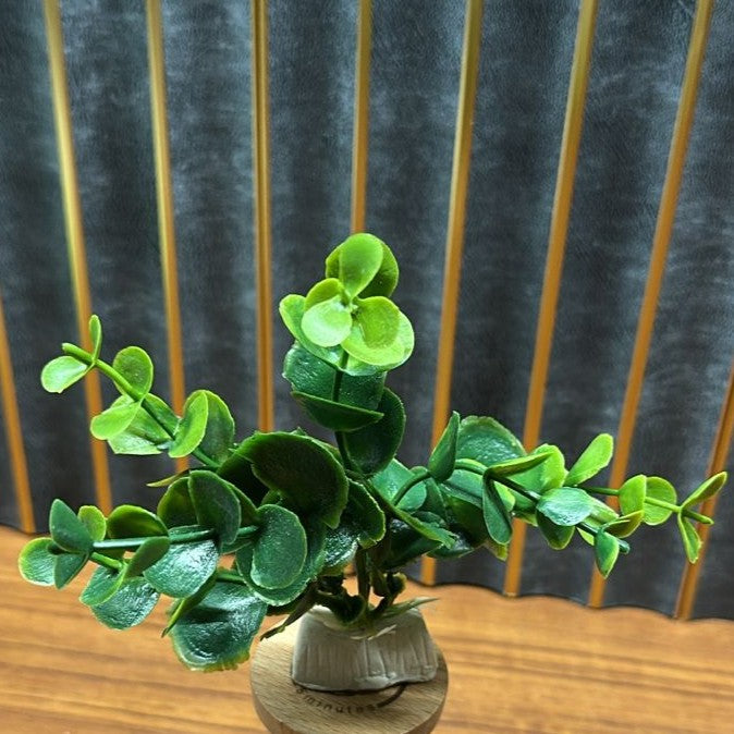 Vibrant Green Artificial Plastic Plant (4 Inch) Aquarium Decor – Model - AS01 - 2