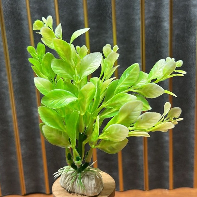 Vibrant Green Artificial Plastic Plant (4 Inch) Aquarium Decor – Model - AS02 - 3