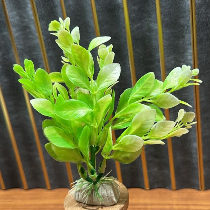 Vibrant Green Artificial Plastic Plant (4 Inch) Aquarium Decor – Model - AS02 - 2