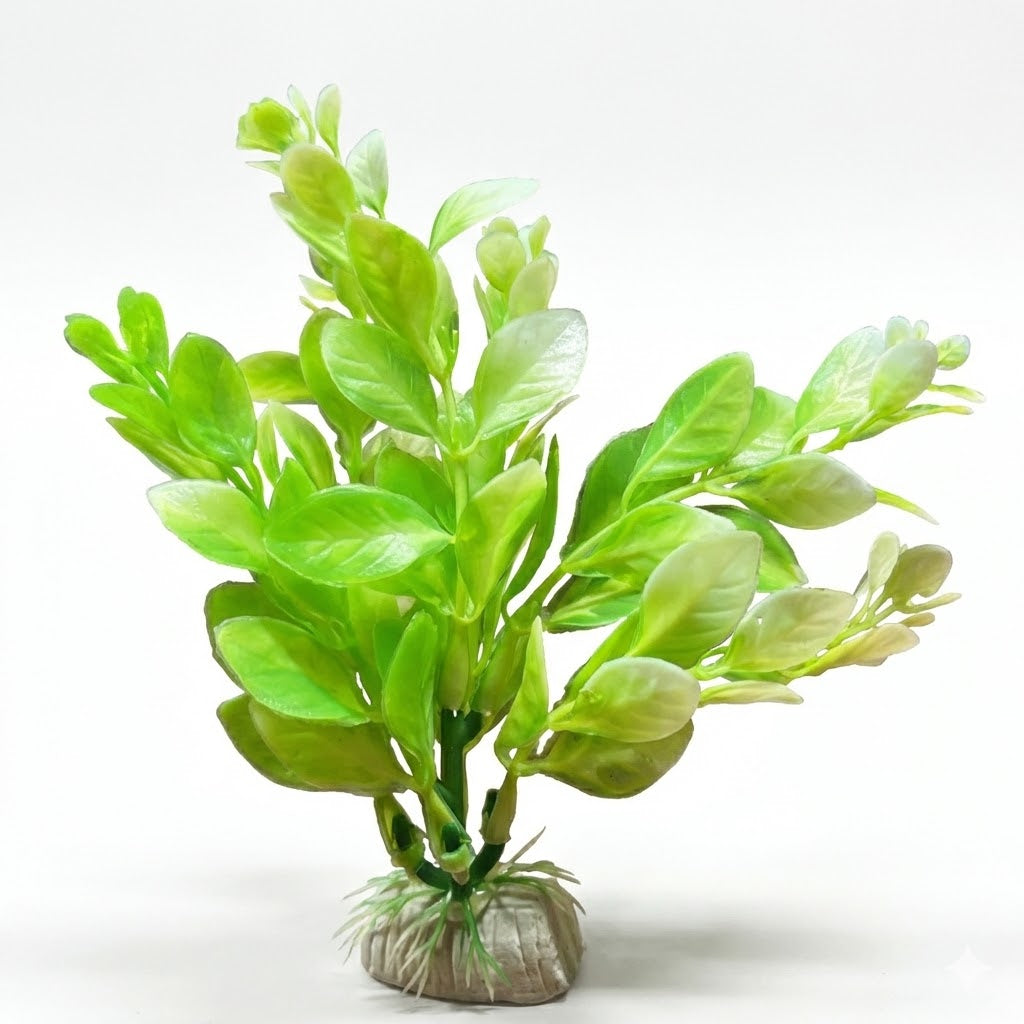 Vibrant Green Artificial Plastic Plant (4 Inch) Aquarium Decor – Model - AS02