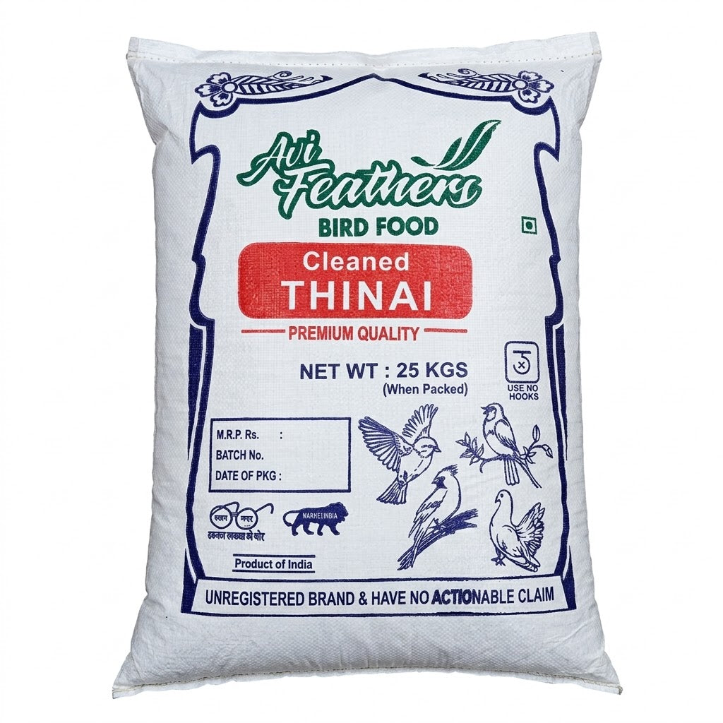 Avi Feathers Cleaned Thinai Bird Food (1kg Repacked) – Premium Foxtail Millet
