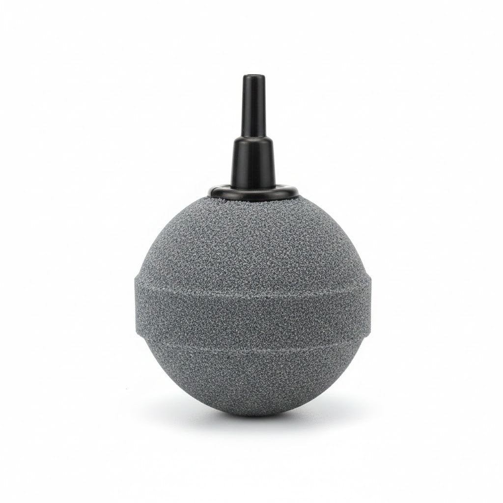 Round Ball Aquarium Air Stone with Plastic Nozzle (Size - 5cm)