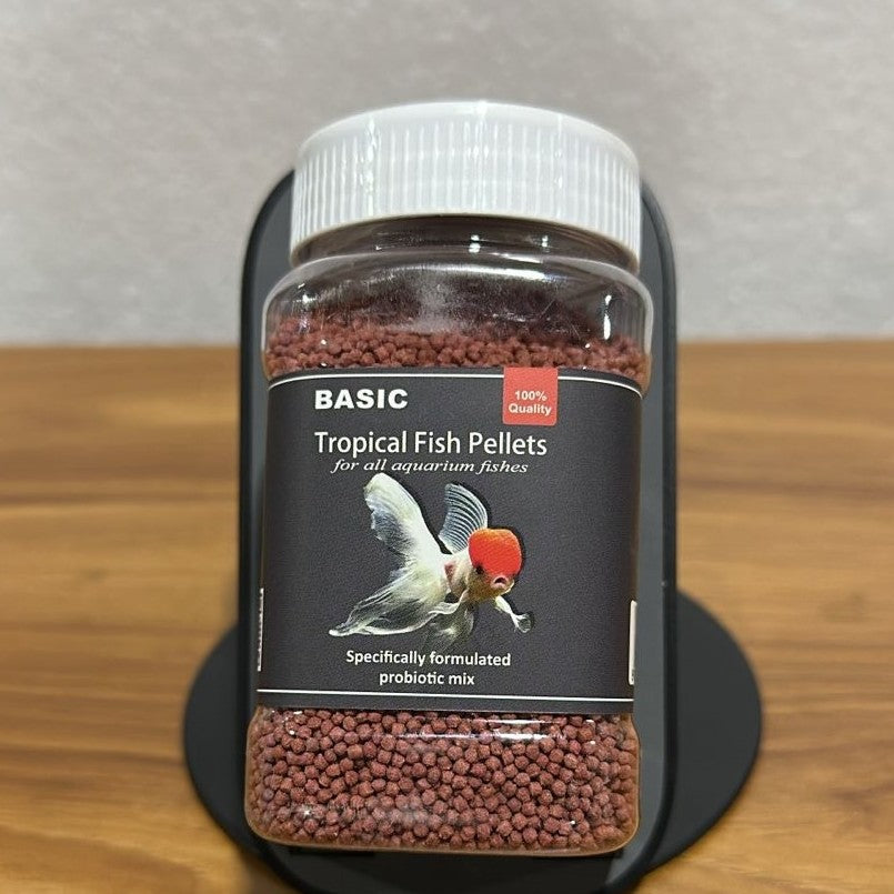 Basic Tropical Fish Pellets (100g) – Probiotic Formula for All Aquarium Fish