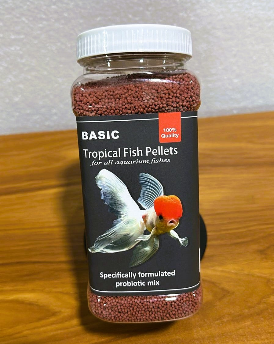 Basic Tropical Fish Pellets (400g) – Probiotic Formula for All Aquarium Fish