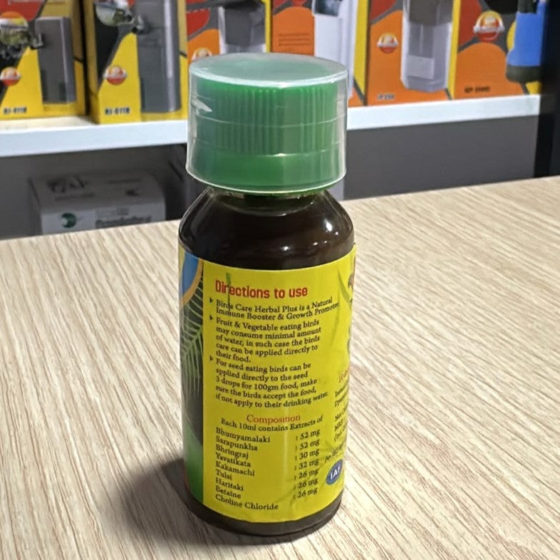 Birds Care Herbal Plus (60 ml) - Natural Health Supplement for Birds