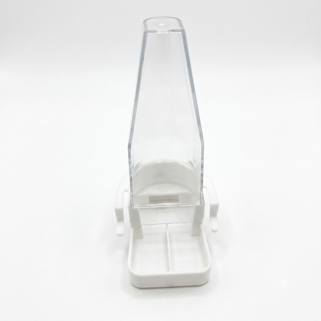 Plastic Twin Bird Feeder (Height: 12 cm) – Clear Gravity Seed Dispenser