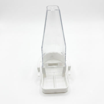 Plastic Twin Bird Feeder (Height: 12 cm) – Clear Gravity Seed Dispenser