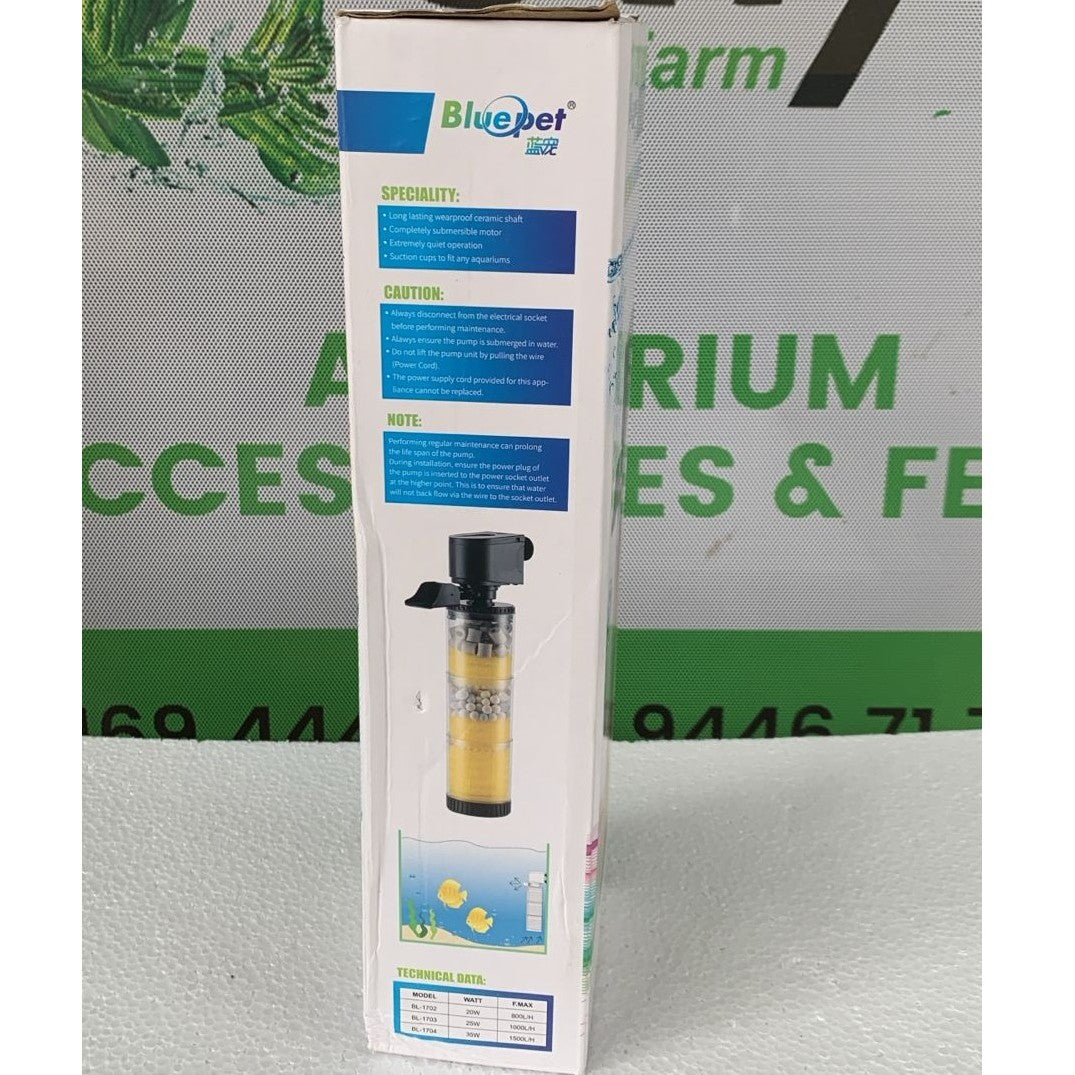 Blue Pet BL-1703 Aquarium Internal Filter 25 Watts - 6