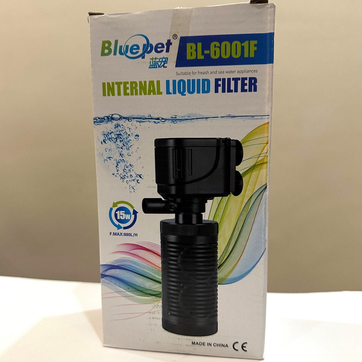 Blue Pet BL-6001F Aquarium Internal Filter - 15 watts - 2