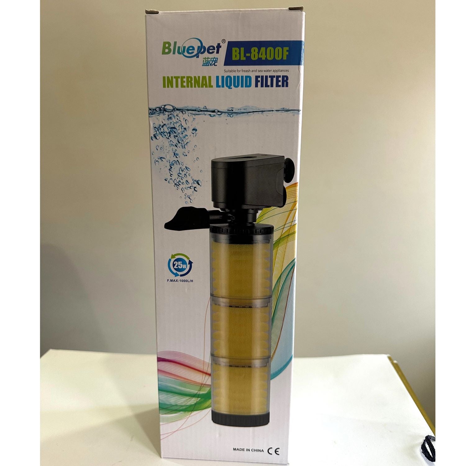 Blue Pet BL-8400F Aquarium Internal Liquid Filter 25 watts - 3