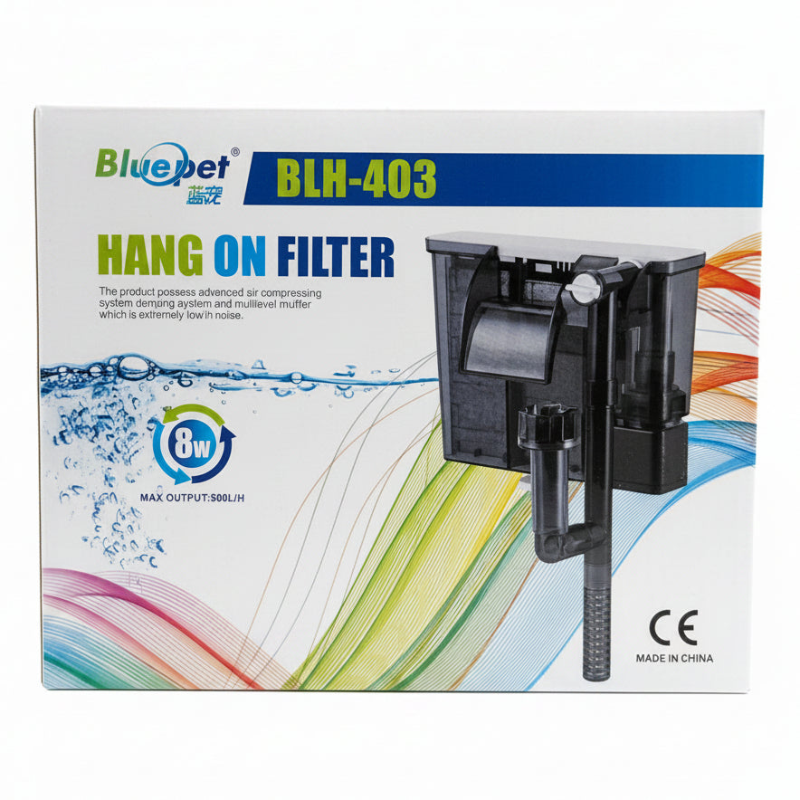 Blue Pet BLH-403 Aquarium Hang on Filter 8 watts
