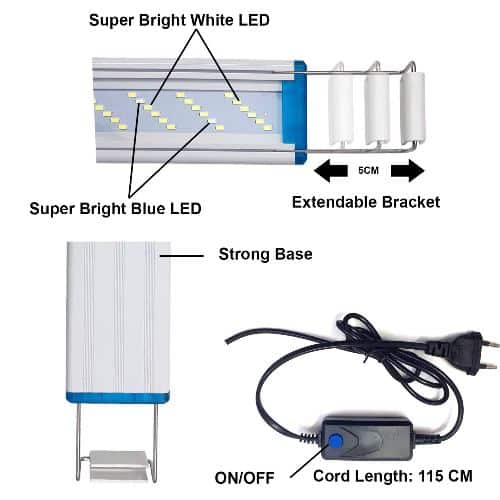 Blue pet BR-30 Bracket Adjustable Aquarium Light - 2