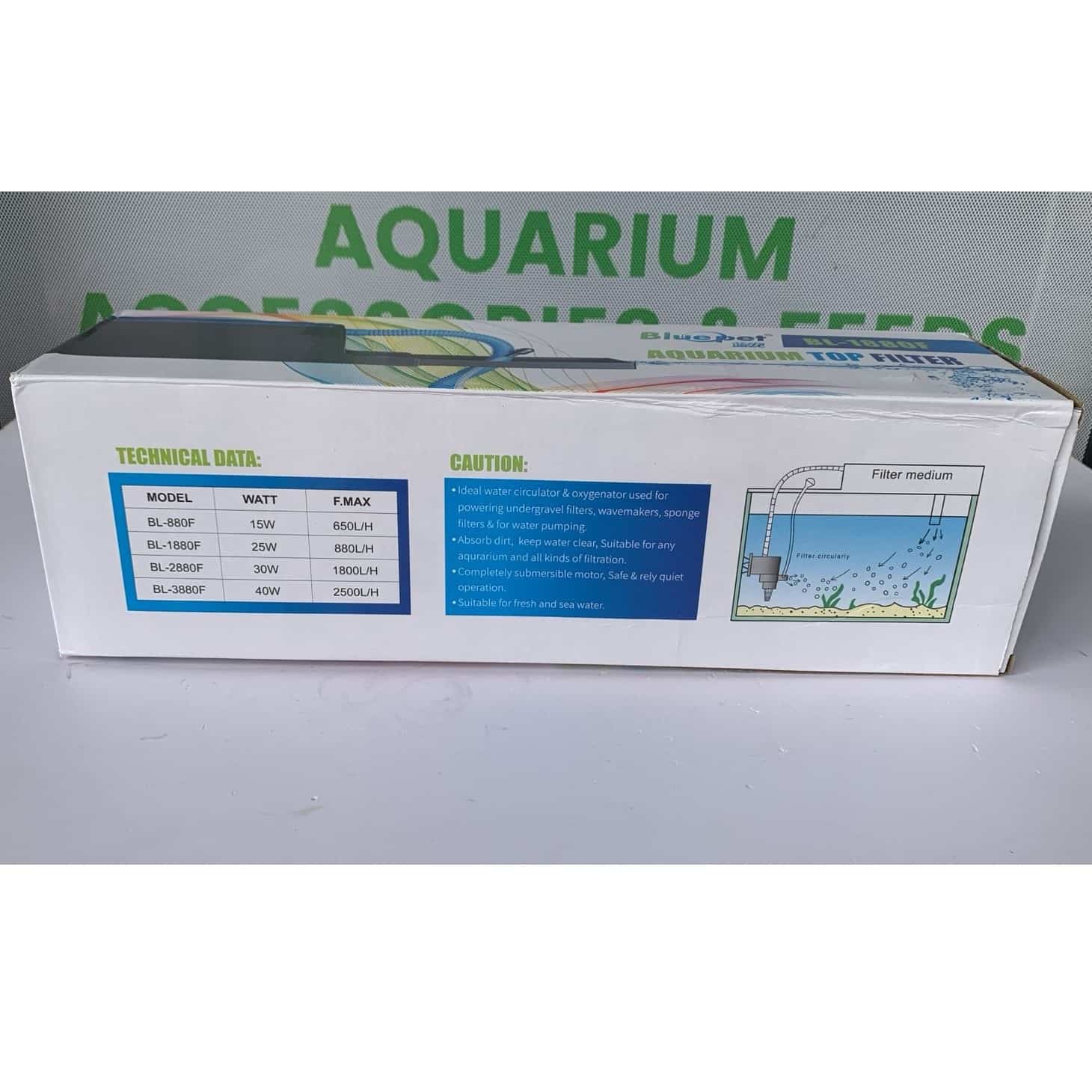 BluePet BL-1880F Aquarium Top Filter 25 watts - 3