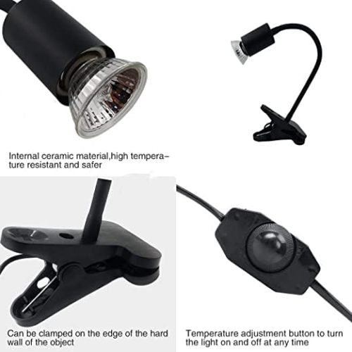 BluePet BL-F01 Reptile UV Lamp for Aquarium Tank Tortoises,Turtle Tank 50W UVAUVB - 6