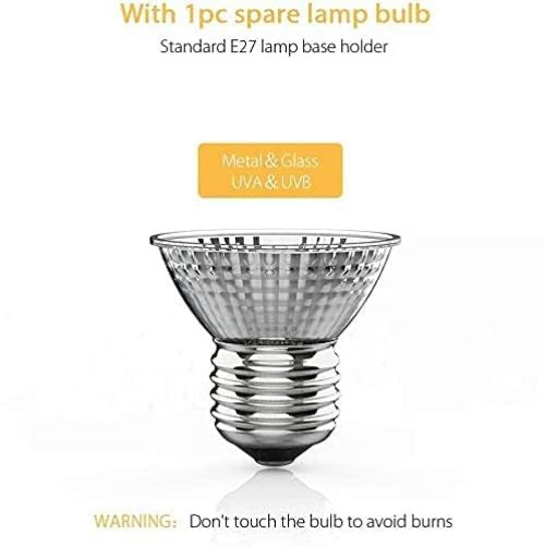 BluePet UV Lamp for Tortoises, Turtle Tank 50Watts UVAUVB