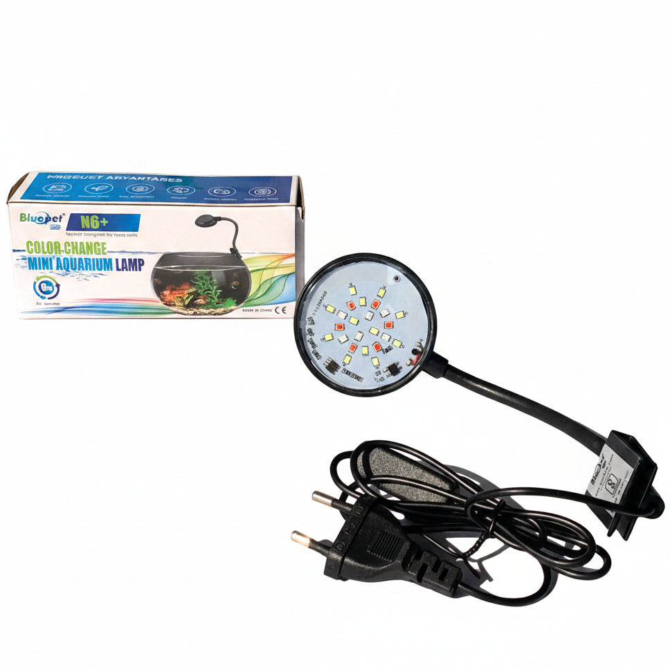 BluePet N6+ Color Change Mini LED Lamp (6W) Full Spectrum Light for Nano Tanks