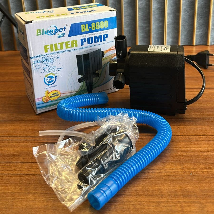 Bluepet BL-8600 Filter Power Head (35W) – 2000L/H High-Flow Submersible Pump - 2